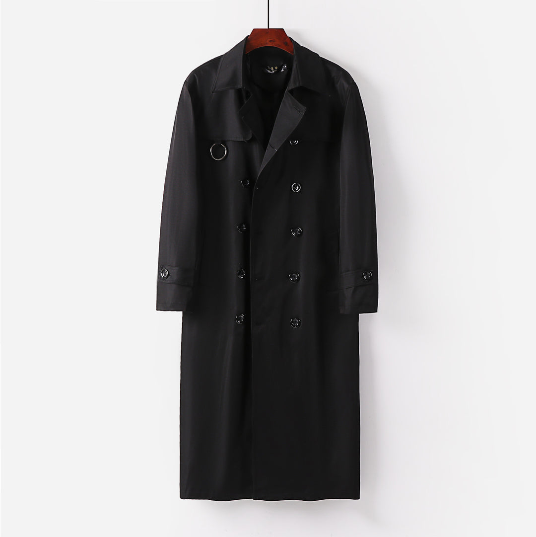 Herren Doppelreihiger Leichter Trenchcoat mit Taillengürtel Shop Nory
