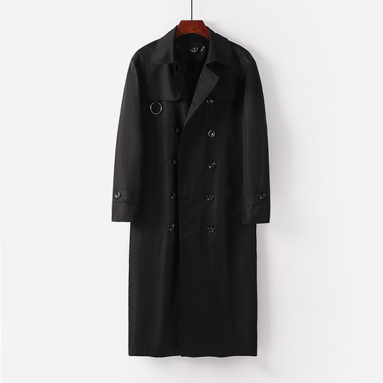 Herren Doppelreihiger Leichter Trenchcoat mit Taillengürtel Shop Nory
