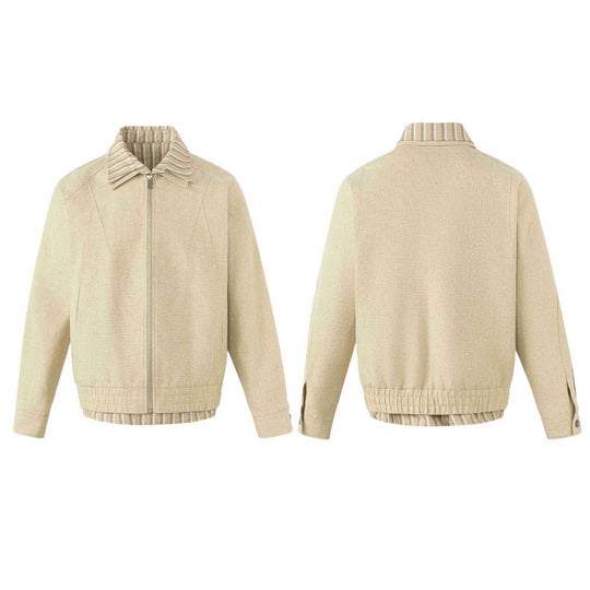 Damen Leichte Boxy‑Blousonjacke aus Leinenoptik mit gestreiftem Innenkragen Shop Nory