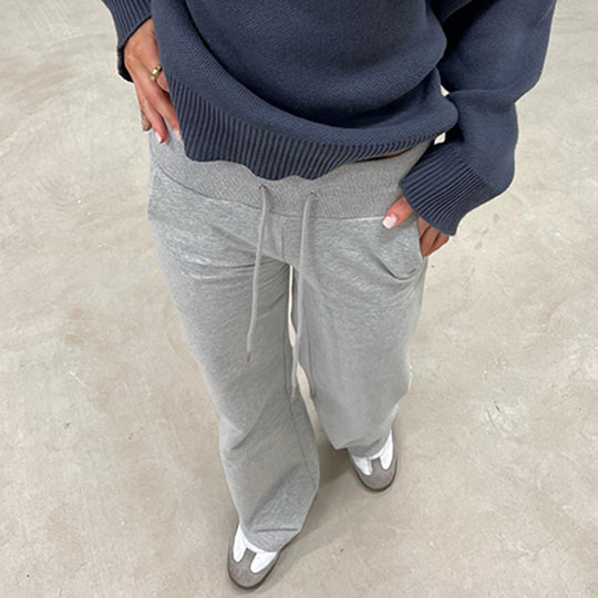 Damen nan weite Sweatpants mit hohem Komfortbund, Kordelzug und aufgesetzten Taschen Shop Nory