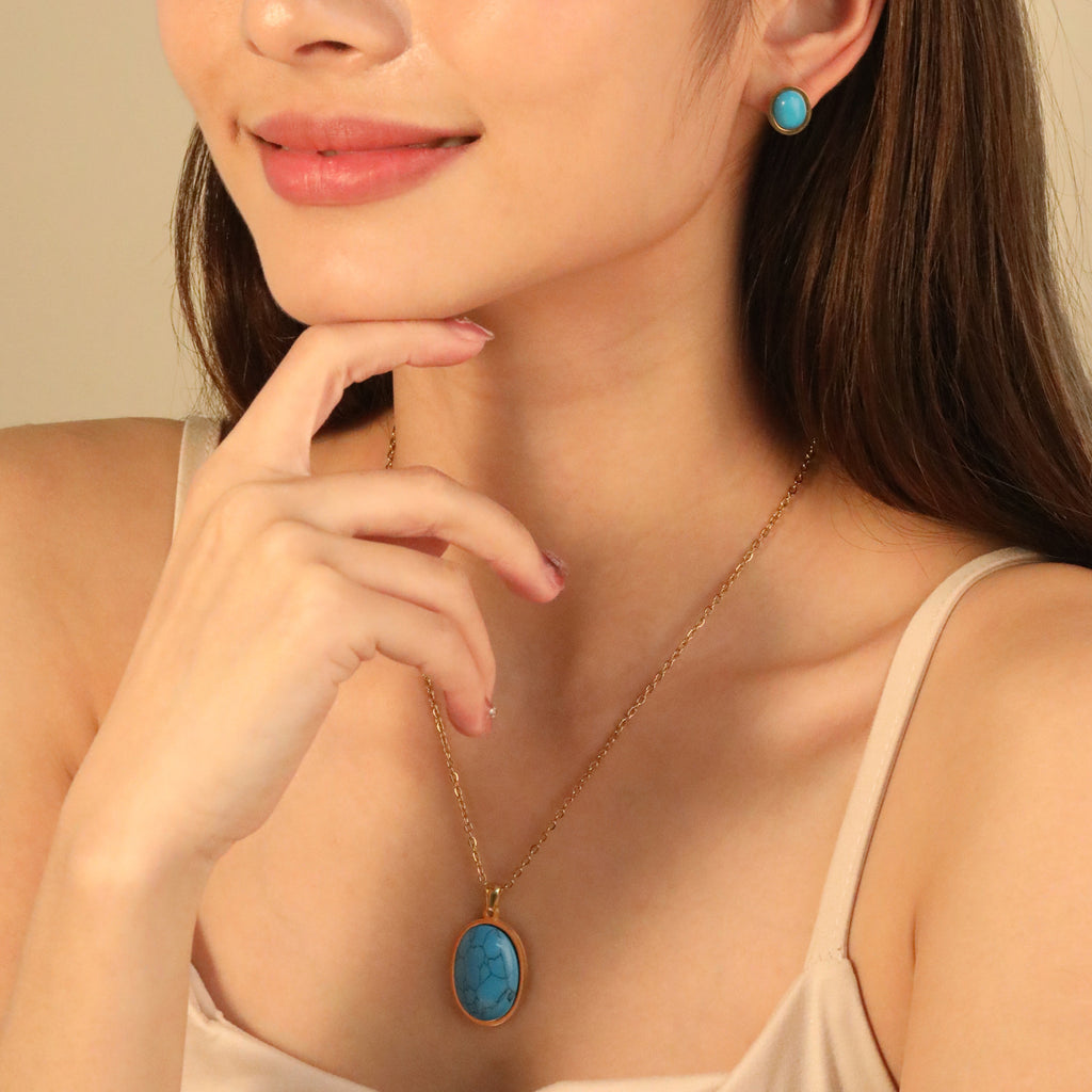 Damen Schmuckset mit herzförmigem Anhänger und edlen Zirkonia Shop Nory
