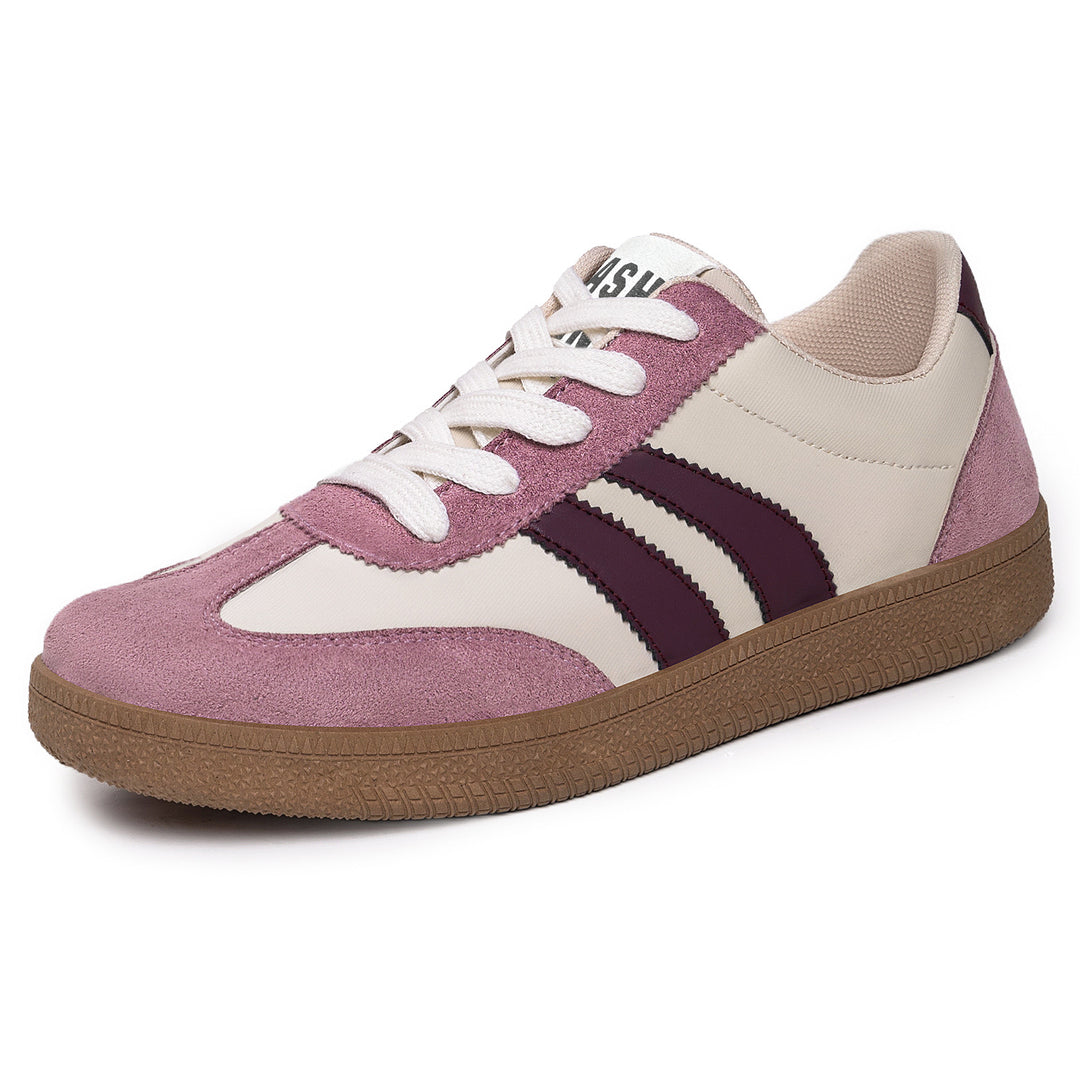 Herren nan retro Sneaker mit Velours- und Textilobermaterial, klassischer Drei-Streifen-Optik und profilierter Gumminsohle Shop Nory