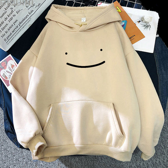 Unisex nan oversized Kapuzenpullover mit minimalistischem Frontprint und Kängurutasche Shop Nory