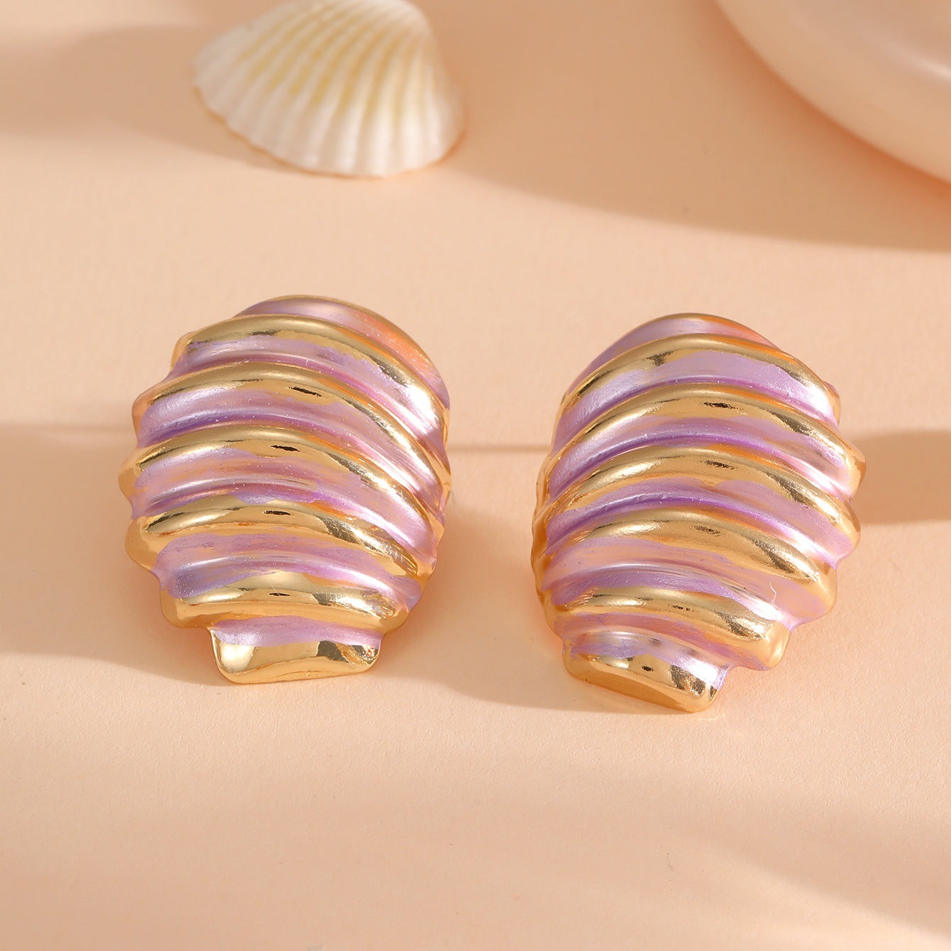 Damen Ohrclips im maritimen Muschel-Design Shop Nory