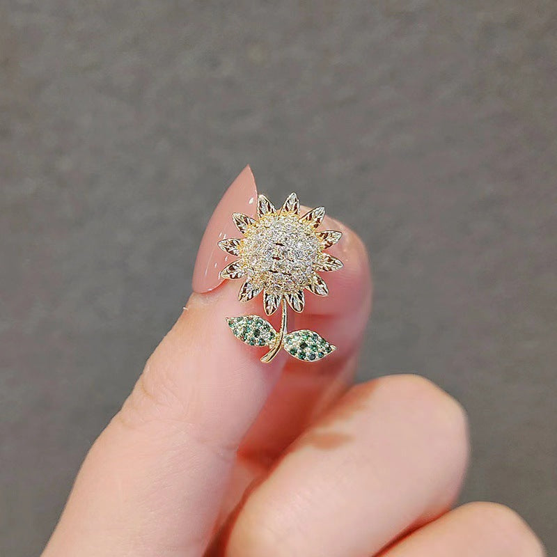 Glitzernder Ohrstecker-Bogen mit Zirkonia-Besatz
