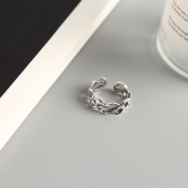 Damen Offener Ring mit filigranem Wendedesign Shop Nory