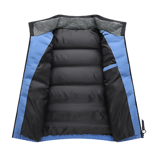 Herren Wattierte Steppjacke mit Sherpa-Innenkragen, winddichter Membran und Reißverschlusstaschen Shop Nory