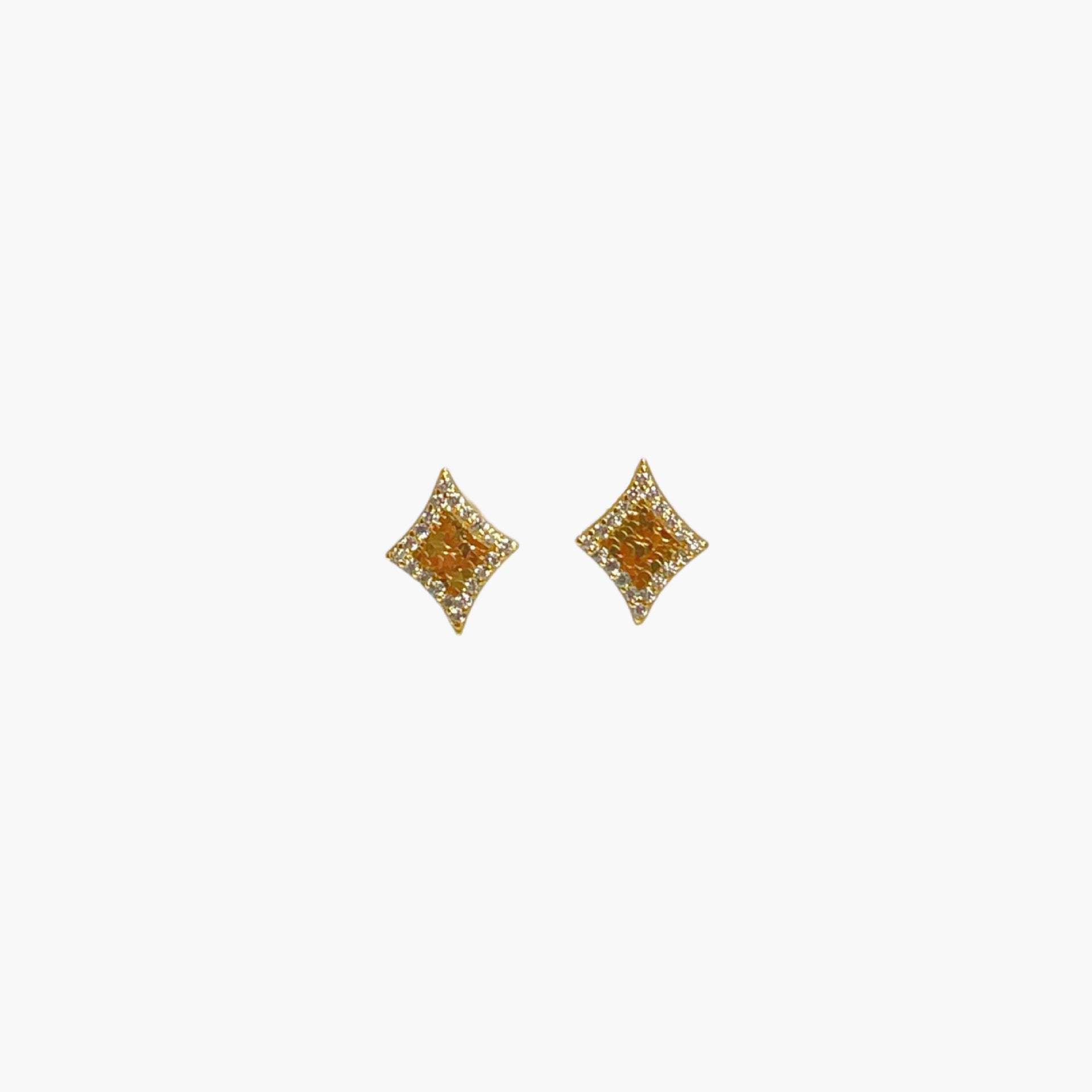 Damen Funkelnde Diamantohrringe im eleganten Rauten-Design Shop Nory