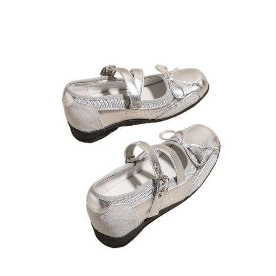 Damen Bequeme Mary-Jane-Ballerinas mit verstellbarem Schnallenriemen und rutschfester Gummisohle Shop Nory