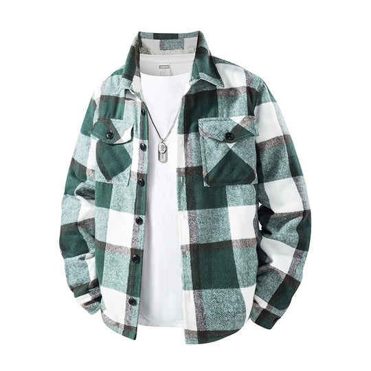Herren Karierte Flanelljacke mit praktischen Taschen Shop Nory