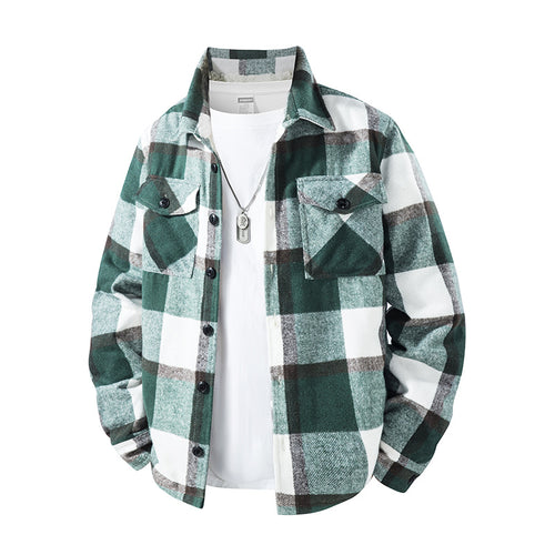 Herren Karierte Flanelljacke mit praktischen Taschen Shop Nory