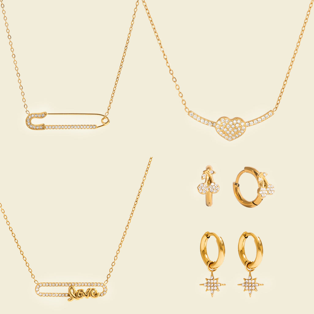 Damen Halskette mit Liebe-Detail aus hochwertigem Edelstahl Shop Nory