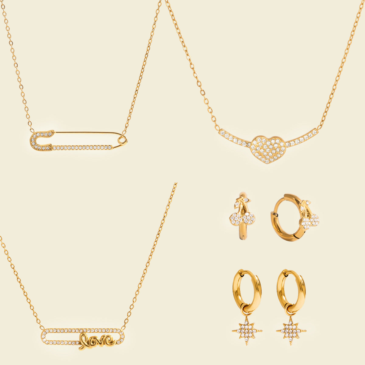 Damen Halskette mit Liebe-Detail aus hochwertigem Edelstahl Shop Nory