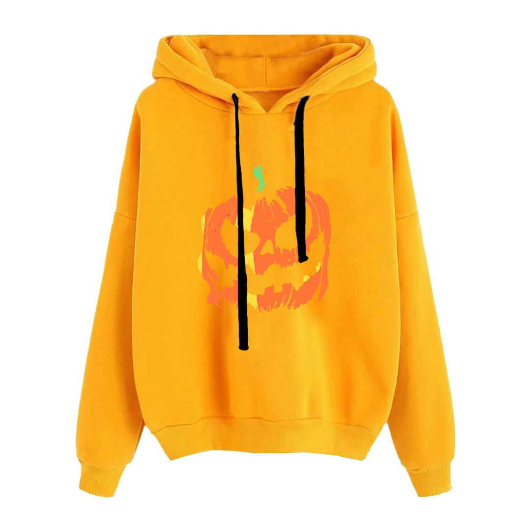 Damen nan lässiger Oversize Kapuzenpullover mit Herz‑und‑Pfotenprint, Kordelzug und gerippten Bündchen Shop Nory