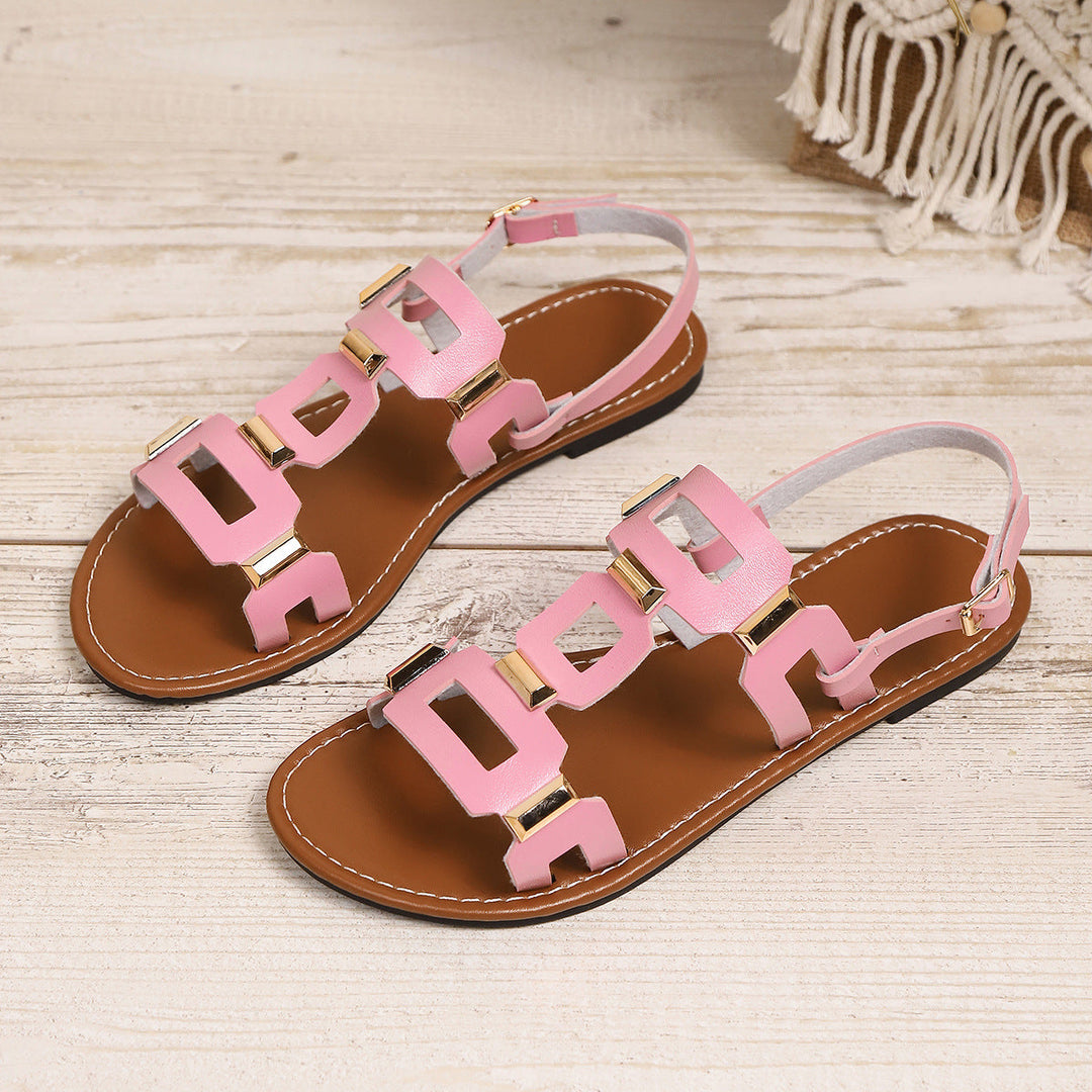 Damen elegante Sandalen mit modischen Schnallen