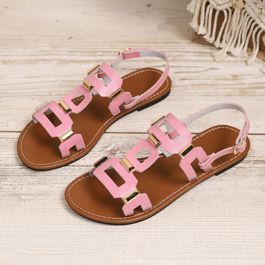 Damen elegante Sandalen mit modischen Schnallen