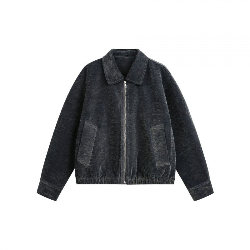 Herren Kurzjacke aus Teddy‑Fleece mit Hemdkragen, Reißverschluss und elastischem Saum Shop Nory