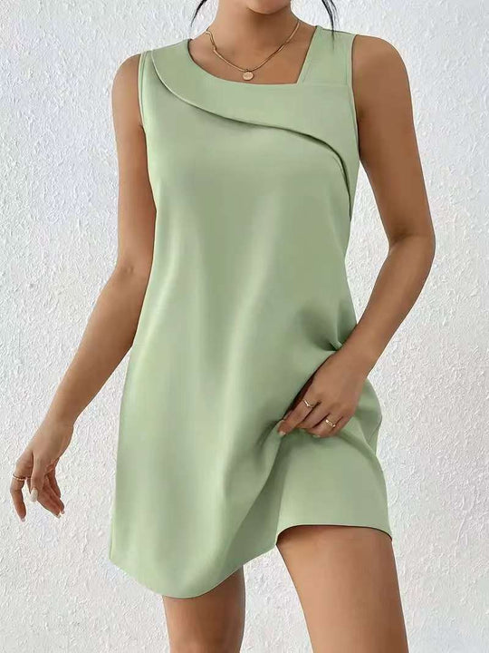 Damen Elegantes Etuikleid mit asymmetrischem Schnitt Shopnory