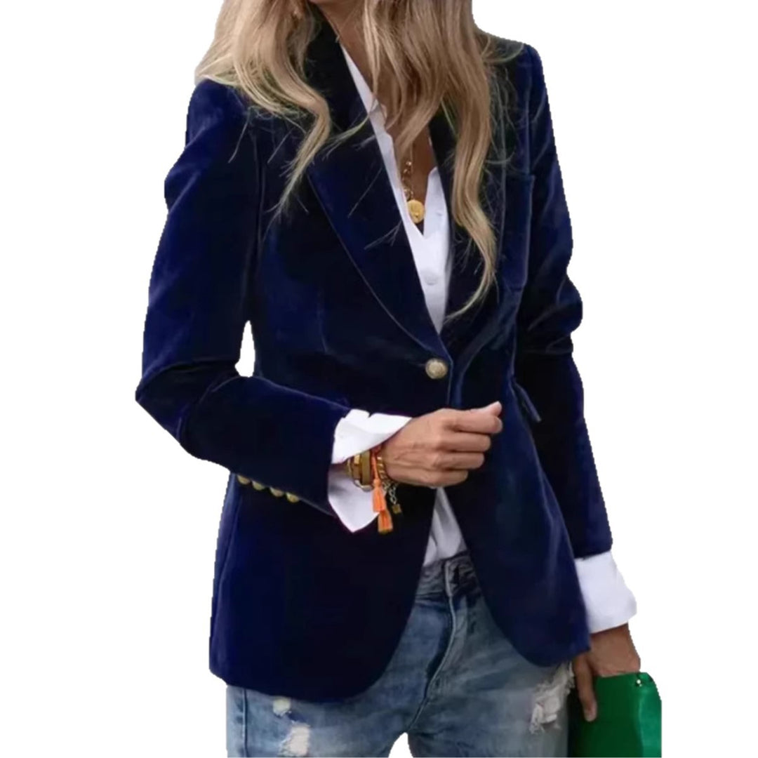 Damen Eleganter Samt Blazer