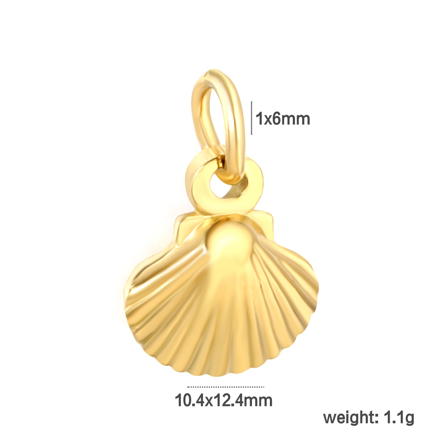 Damen hochwertiger Muschelanhänger aus goldplattiertem Edelstahl Shop Nory
