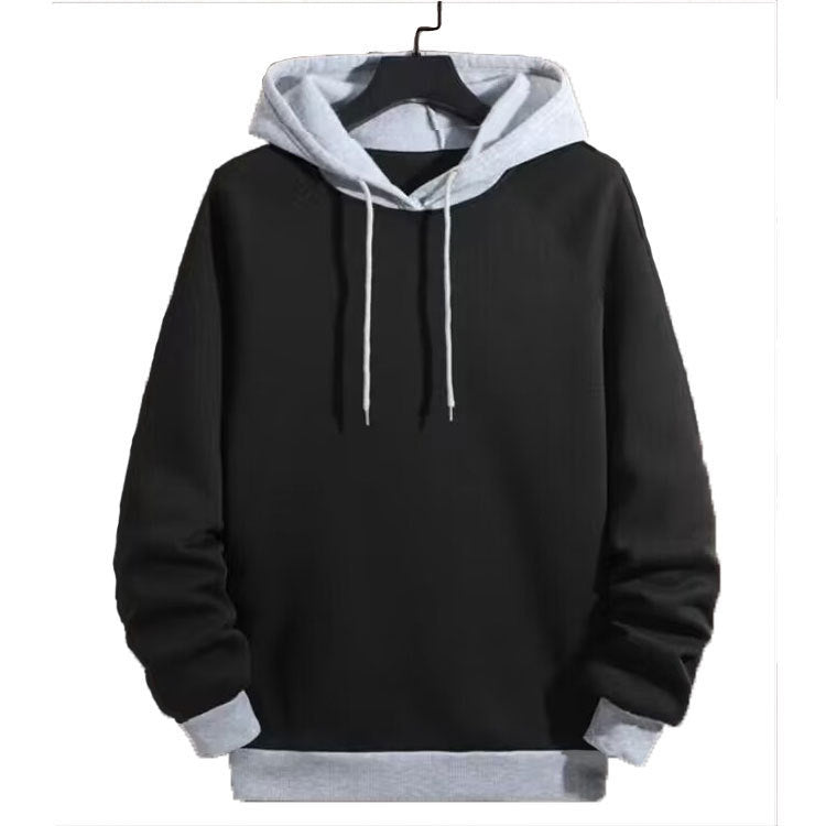 Herren legerer Kapuzenpullover mit kontrastierenden Ärmeln