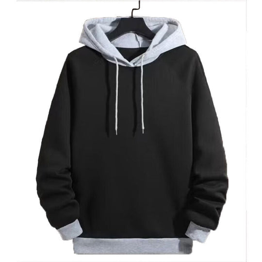 Herren legerer Kapuzenpullover mit kontrastierenden Ärmeln