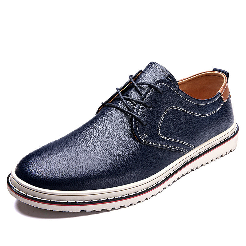 Herren Elegante Freizeit-Schnürschuhe aus hochwertigem Leder