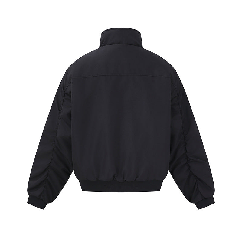 Unisex Boxy-Blousonjacke mit hohem Stehkragen und elastischem Saum Shop Nory