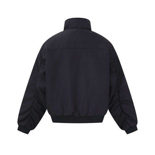 Unisex Boxy-Blousonjacke mit hohem Stehkragen und elastischem Saum Shop Nory