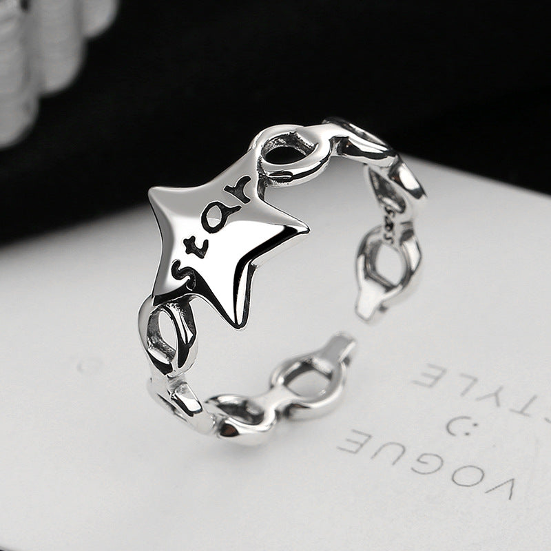 Damen Ring mit funkelndem Sternmotiv und hochwertiger Verarbeitung Shop Nory