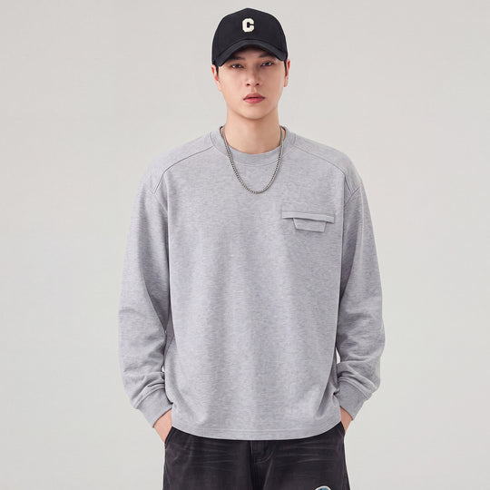 Herren Oversize Sweatshirt mit Brustklappe und Raglanärmeln Shop Nory