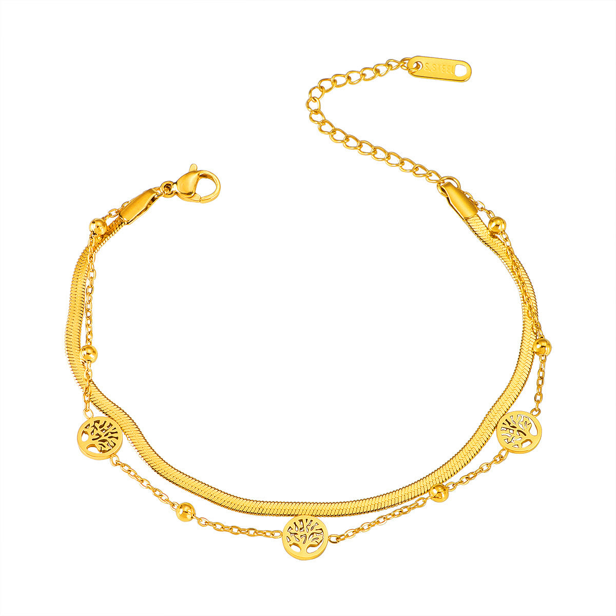 Damen elegantes Armband mit verschnörkeltem Baum-Motiv Shop Nory