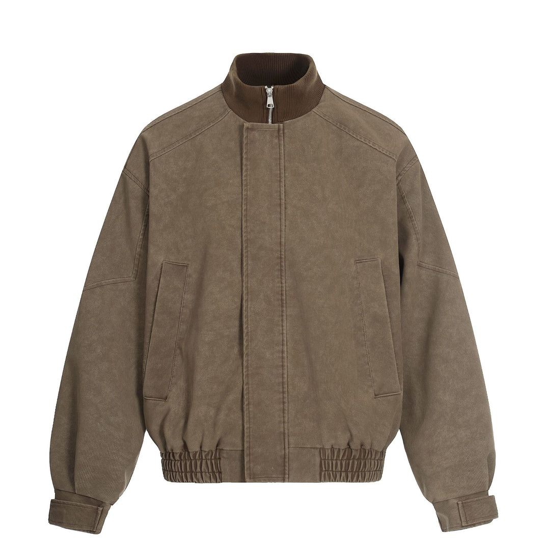 Herren Kurzboxy Blouson aus Cordstoff mit hohem Rippkragen und elastischem Saum Shop Nory