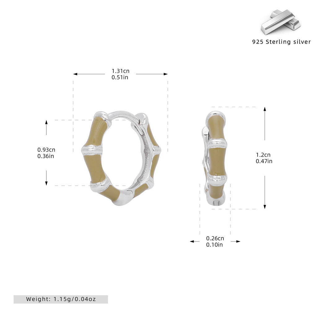 Damen Ohrstecker im modernen Bambusdesign Shop Nory