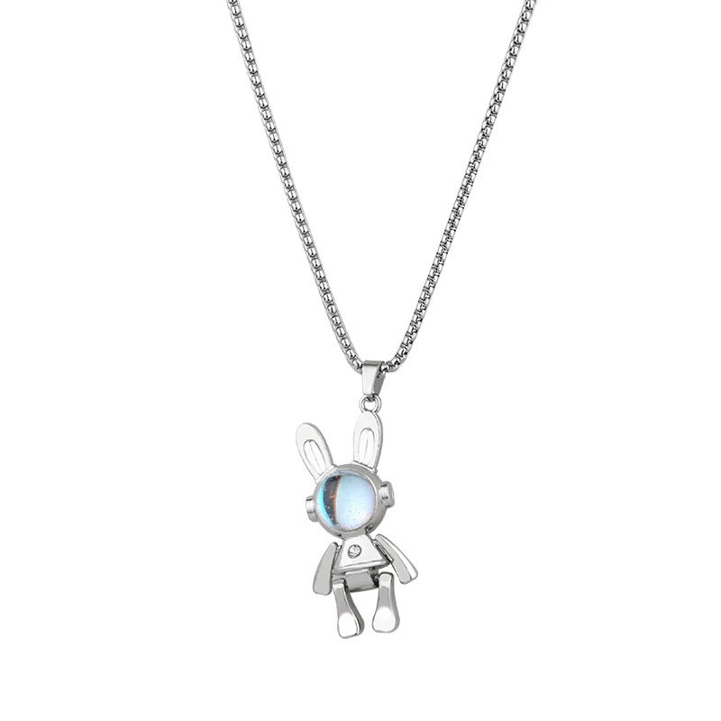 Damen Halskette mit niedlichem Hasen-Anhänger aus hochwertigem Edelstahl Shop Nory