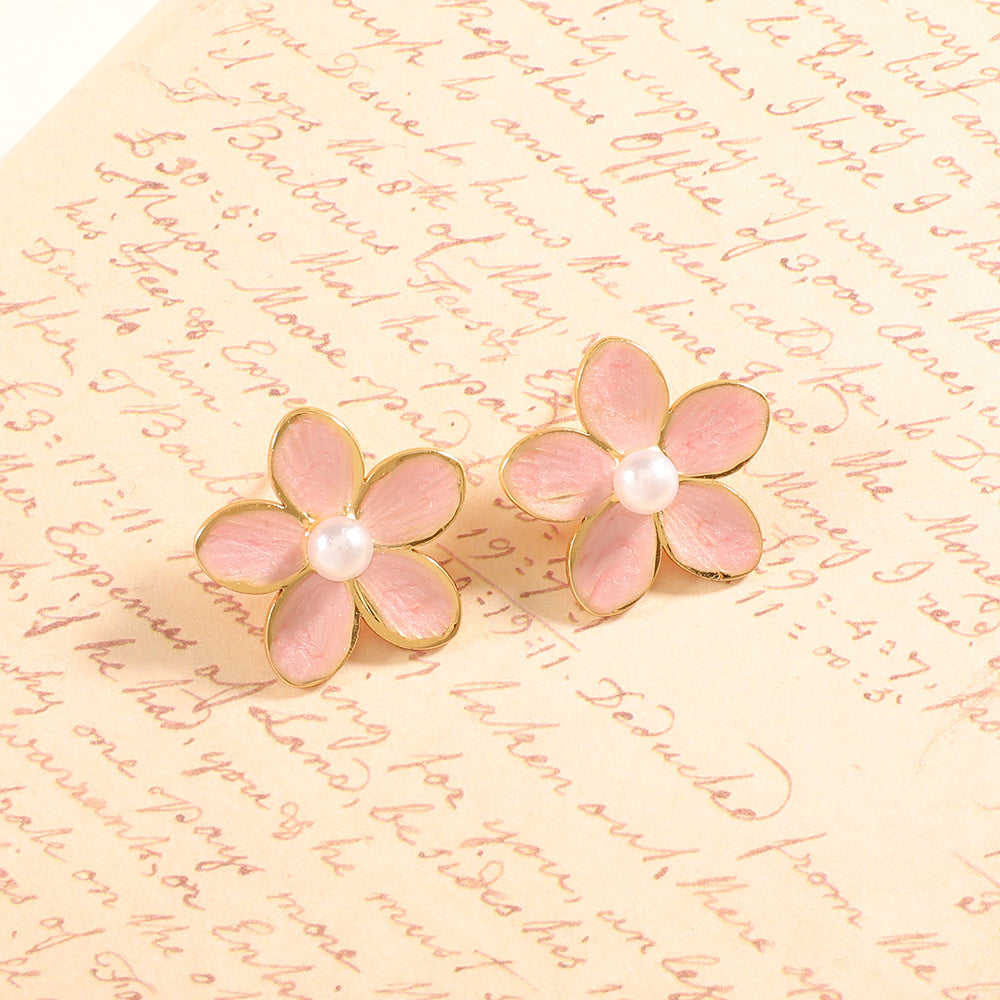 Damen Ohrringe mit kunstvollem Blumenmuster Shop Nory