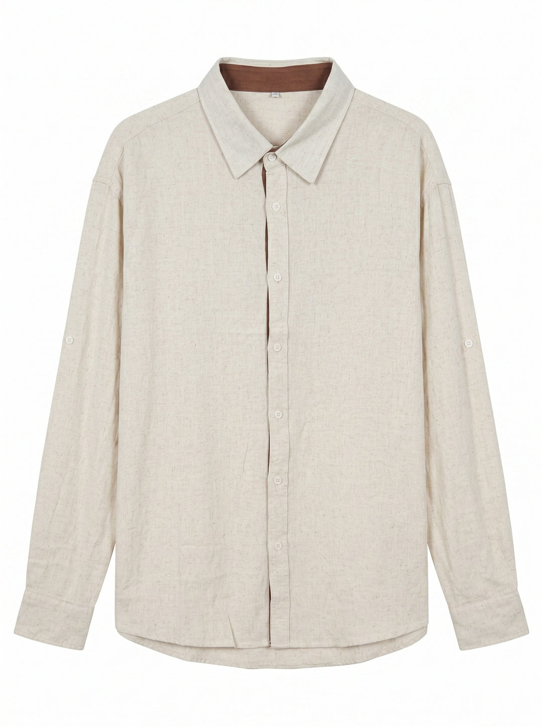 Unisex Leichtes Oversize‑Hemd in Leinenoptik mit Kentkragen und Ärmelsteg Shop Nory