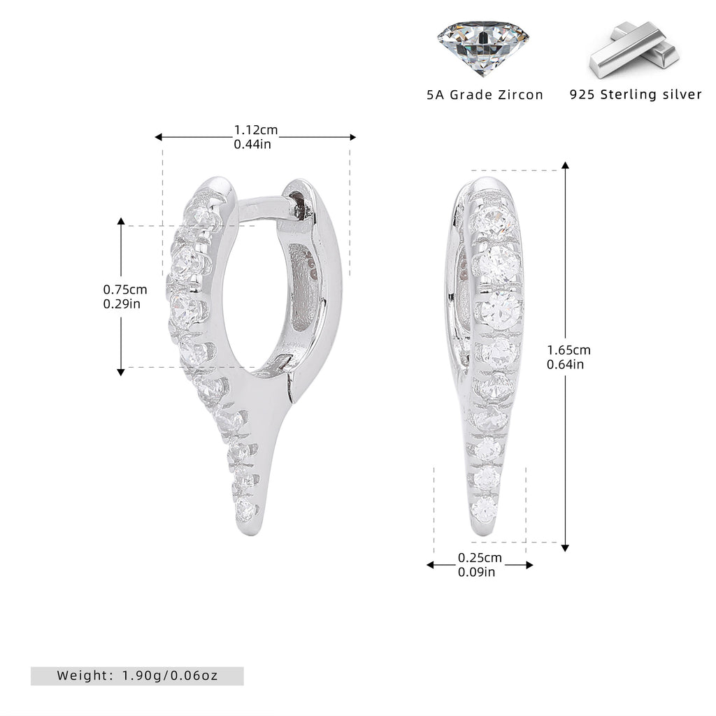 Damen Ohrhänger aus 925 Sterling Silber mit funkelndem Zirkonbesatz Shop Nory