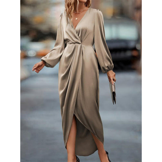 Damen Maxikleid im eleganten Satin-Look