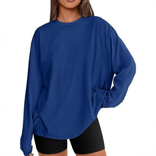 Damen Oversize-Sweatshirt mit Rundhalsausschnitt und verlängertem Saum Shop Nory