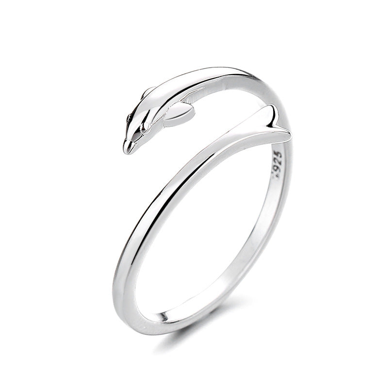 Damen Ring mit stilvollem Tiermotiv und glänzender Oberfläche Shop Nory