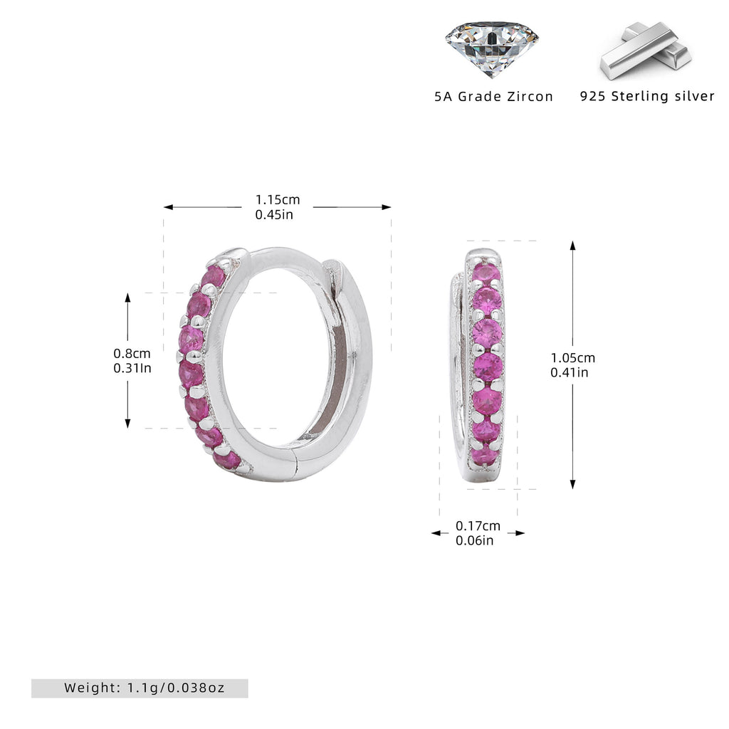 Damen Creolen mit funkelnden Zirkonsteinen und hochwertigem 925 Sterling Silber Shop Nory