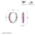 Damen Creolen mit funkelnden Zirkonsteinen und hochwertigem 925 Sterling Silber Shop Nory