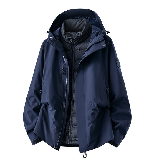 Herren wasserdichte Outdoorjacke mit abnehmbarer Fleece-Innenjacke Shop Nory