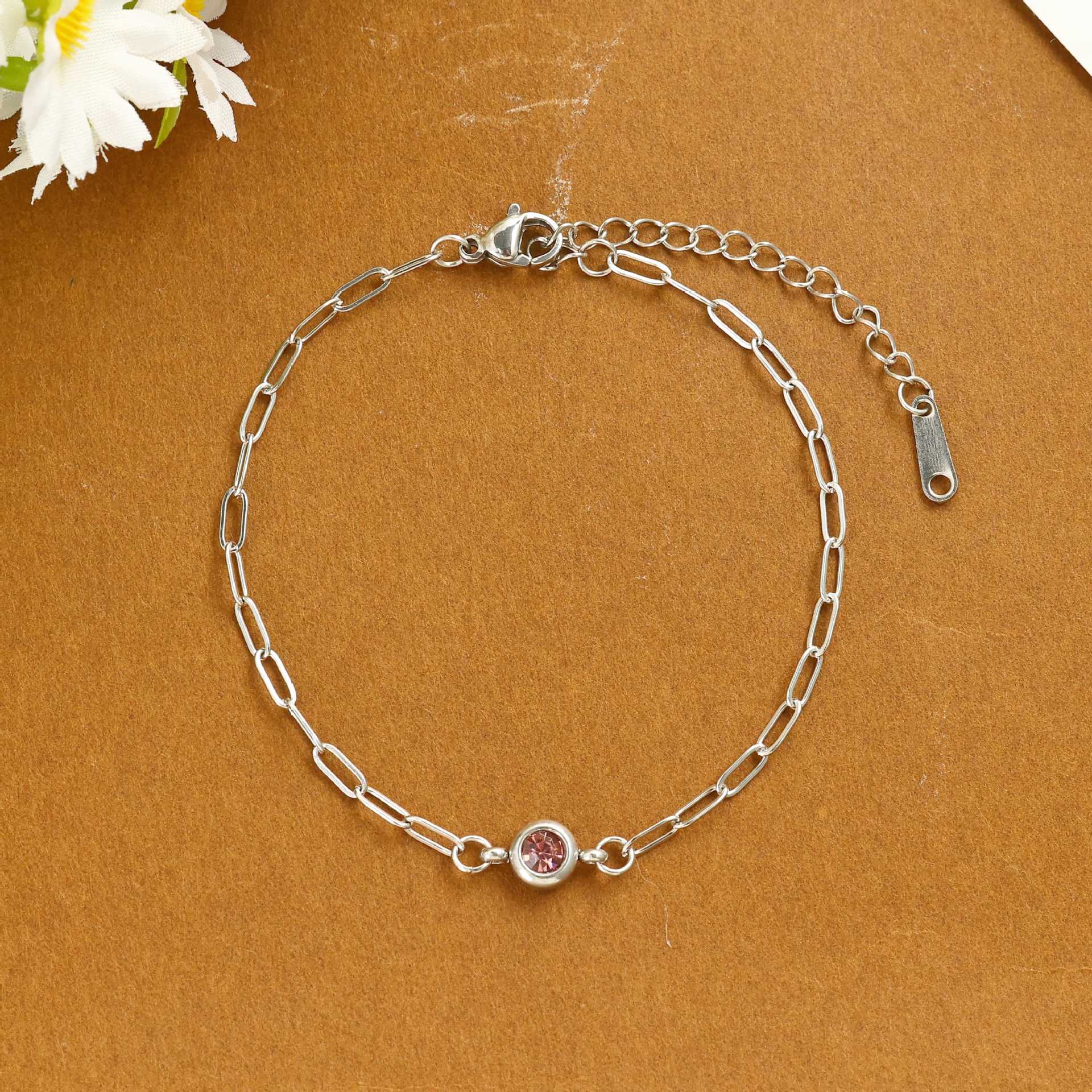 Damen zartes Armband mit funkelndem Kristall Shop Nory