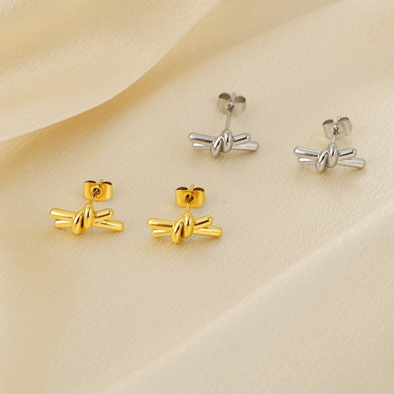 Frauen Moderne Knoten Stecker Ohrringe Shop Nory