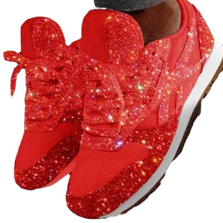 Damen Glitzernde Freizeitsneaker