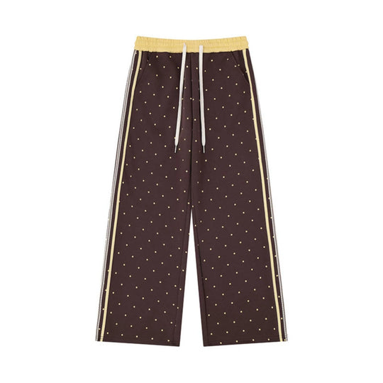 Damen Weite Relax‑Loungehose im Palazzo‑Schnitt mit Komfortbund, Kordelzug und seitlichen Kontraststreifen Shop Nory