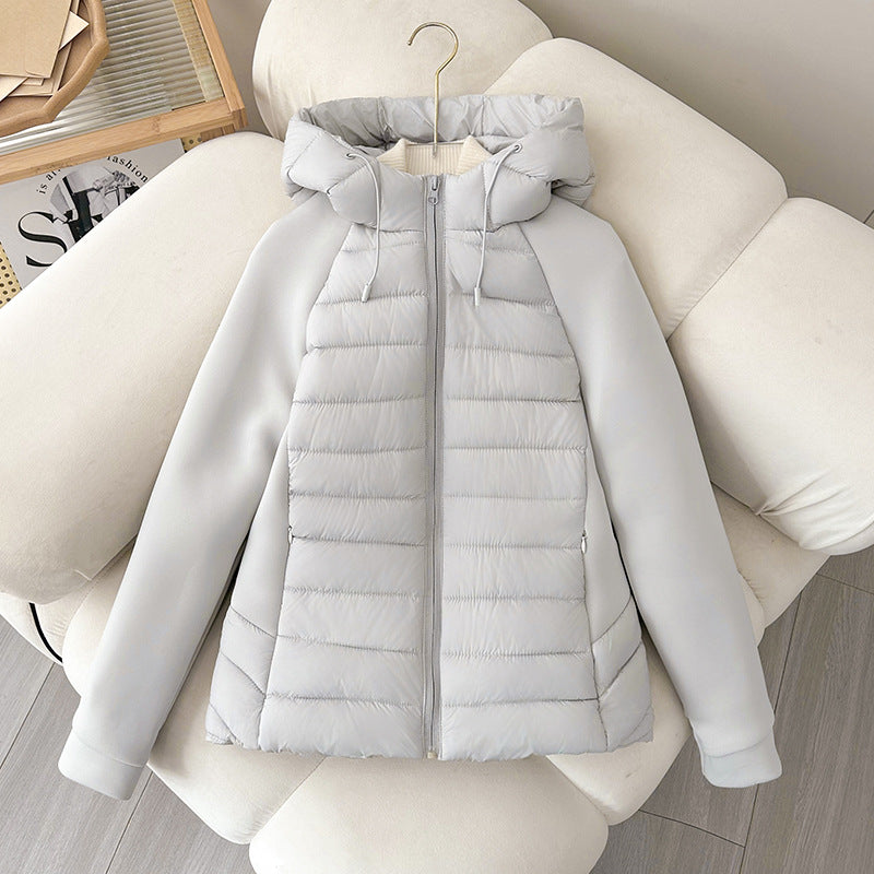 Damen vielseitige Hybridjacke mit Kapuze