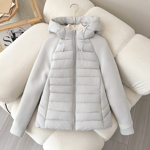 Damen vielseitige Hybridjacke mit Kapuze